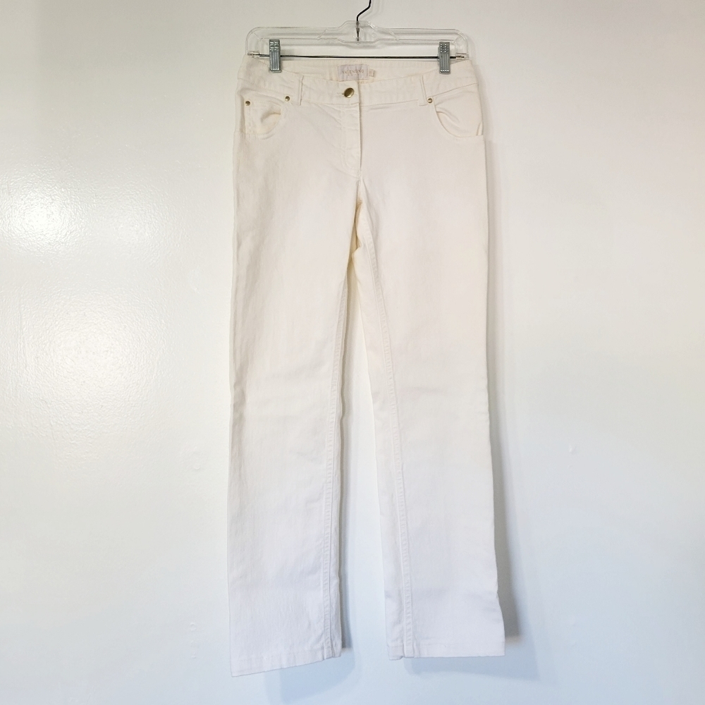 Valentino Roma Ivory Cotton Pants Size 4
